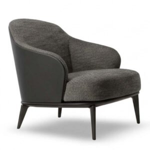 Modern Barrel Accent Chair with Premium Fabric