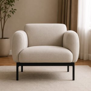 Modern Luxury Lounge Accent Chair with Premium Fabric Upholstery