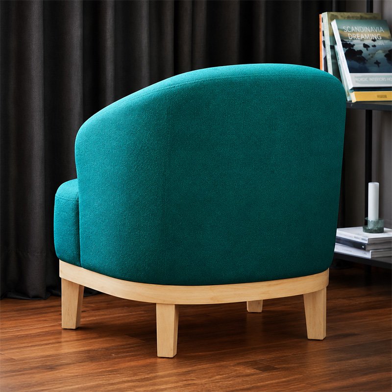 Modern Teal Upholstered Accent Chair - Image 2