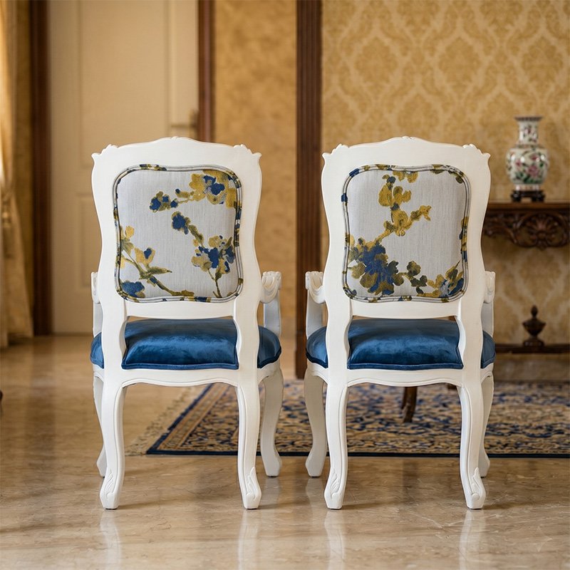 Royal Blue Velvet Accent Chair - Image 2